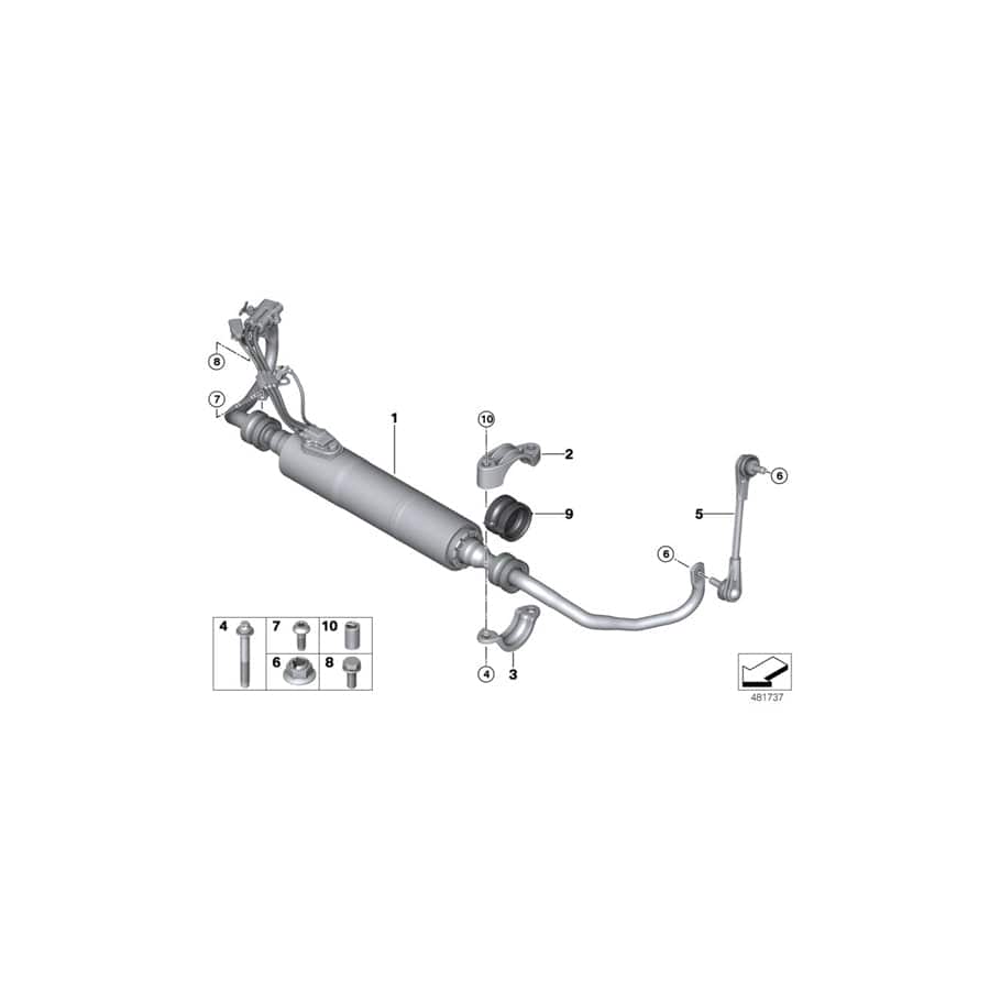 Genuine BMW 37116861474 G12 G11 G14 Bracket, Stabilizer Bar, Upper Section (Inc. 840iX, M550iX & 640i) | ML Performance UK Car Parts