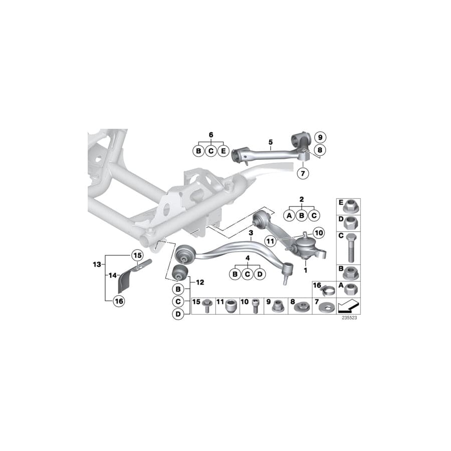 Genuine BMW 37116761554 RR4 RR1 RR6 Conical Nut (Inc. Drophead, & Phantom EWB) | ML Performance UK Car Parts