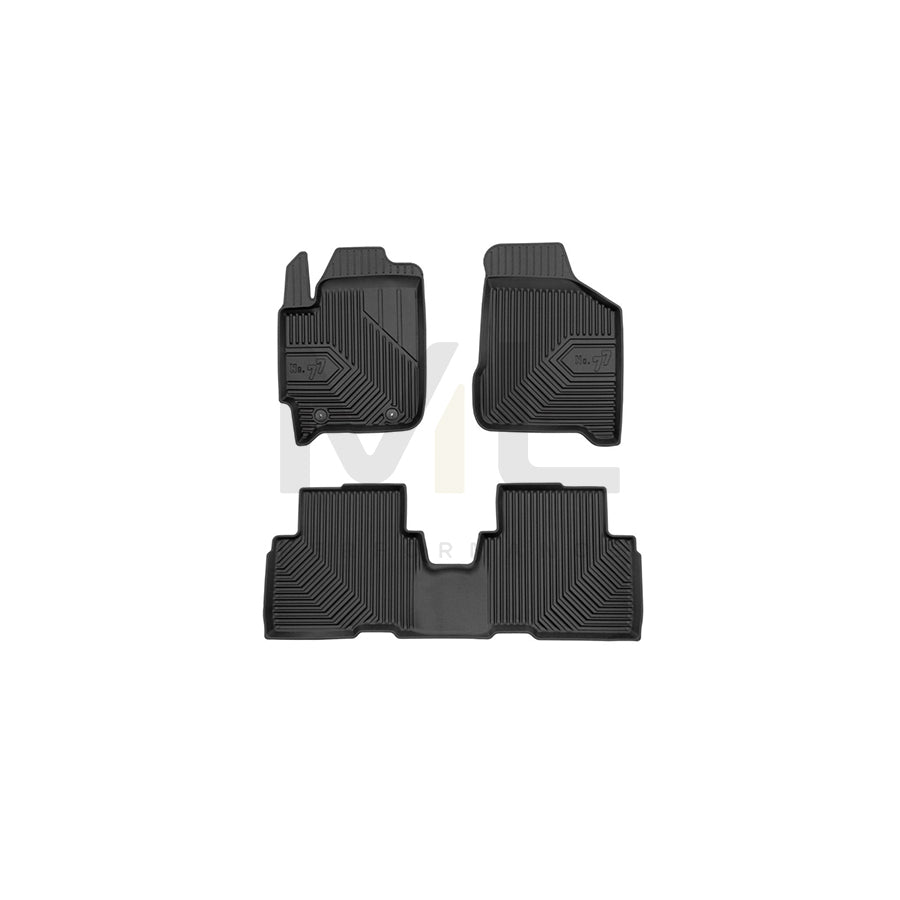 FROGUM Tailored, No.77 77426368 Floor mat set for KIA Carens I (FC) Elastomer, Front and Rear, Quantity: 3, Black | ML Performance Car Parts