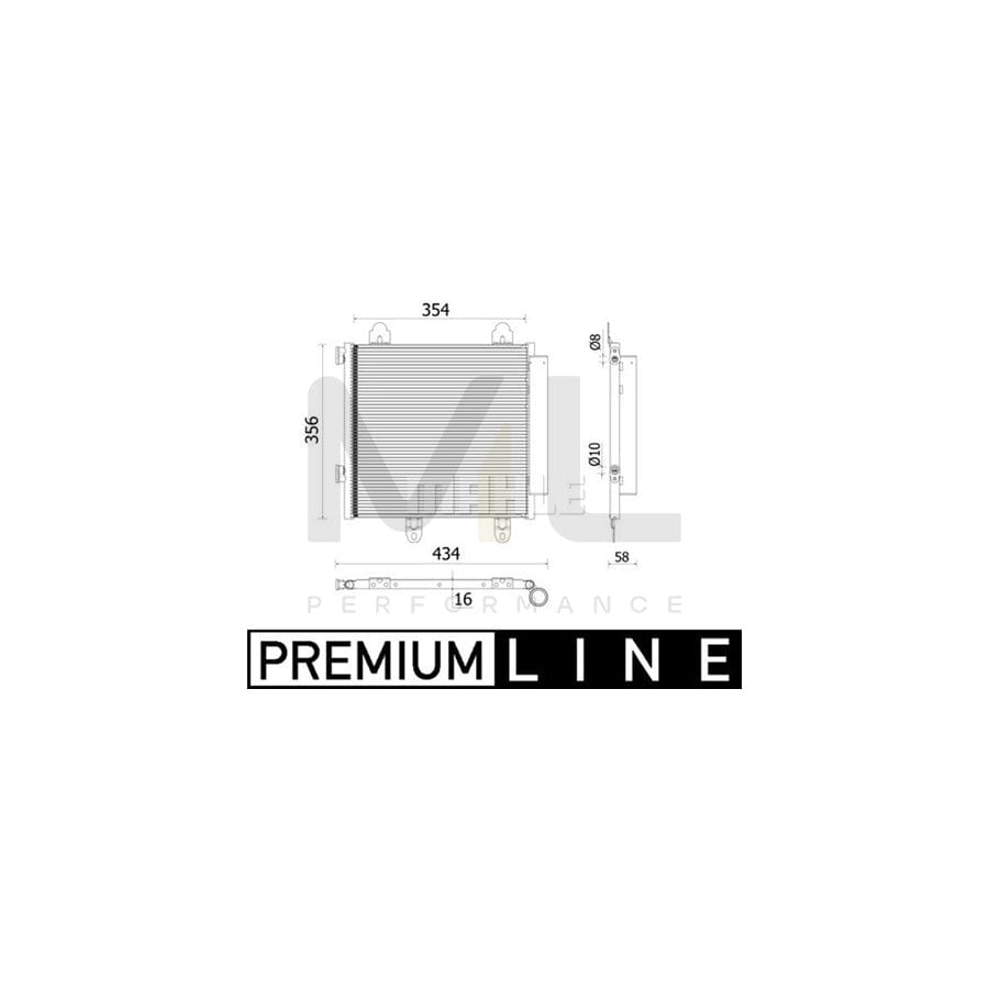 MAHLE ORIGINAL AC 897 000P Air conditioning condenser for TOYOTA Aygo (AB40) with dryer | ML Performance Car Parts