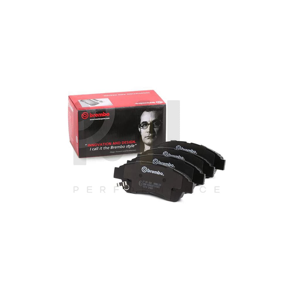 Brembo P 83 034 Brake Pad Set With Acoustic Wear Warning | ML Performance Car Parts