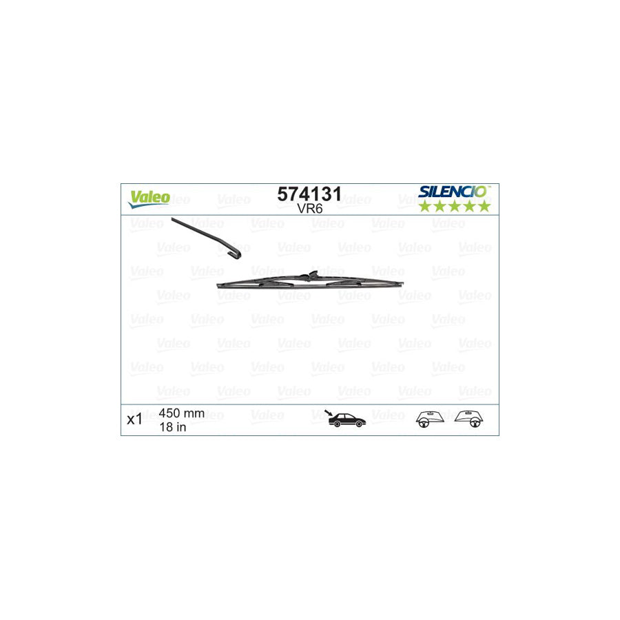 Valeo Silencio 574131 Wiper Blade | ML Performance UK Car Parts