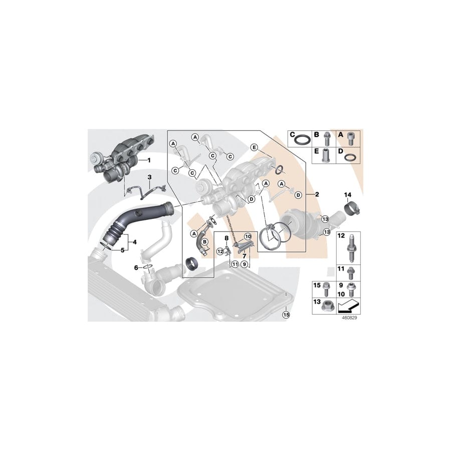 Genuine BMW 18308621875 F11 F10 F07 Muffler Clamp D=65mm (Inc. 528i, 520i & 528iX) | ML Performance UK Car Parts