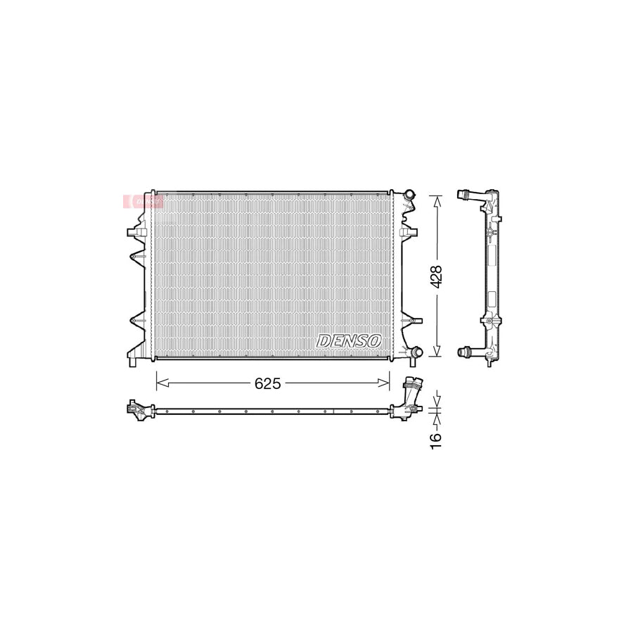 Denso DRM32047 Drm32047 Engine Radiator For Vw Jetta Mk6 (162, 163, Av3, Av2) | ML Performance UK
