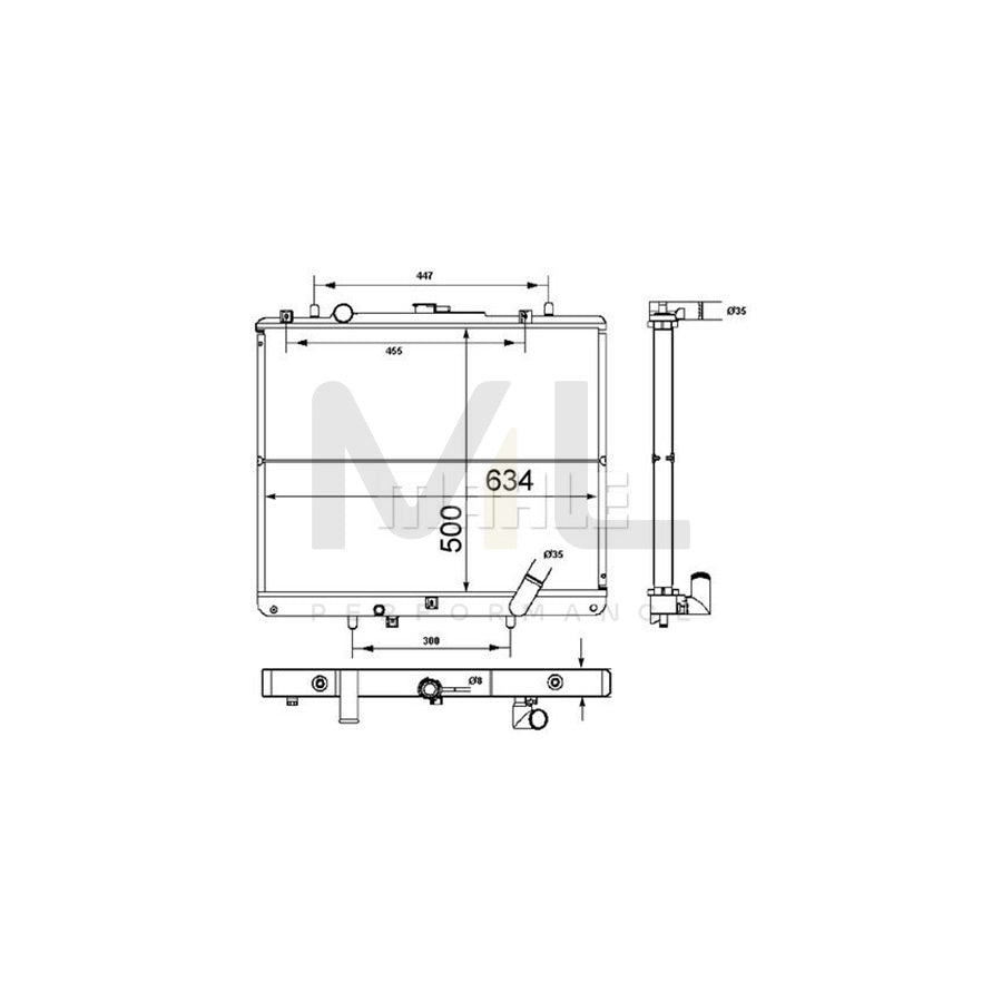 MAHLE ORIGINAL CR 1747 000S Engine radiator Brazed cooling fins | ML Performance Car Parts
