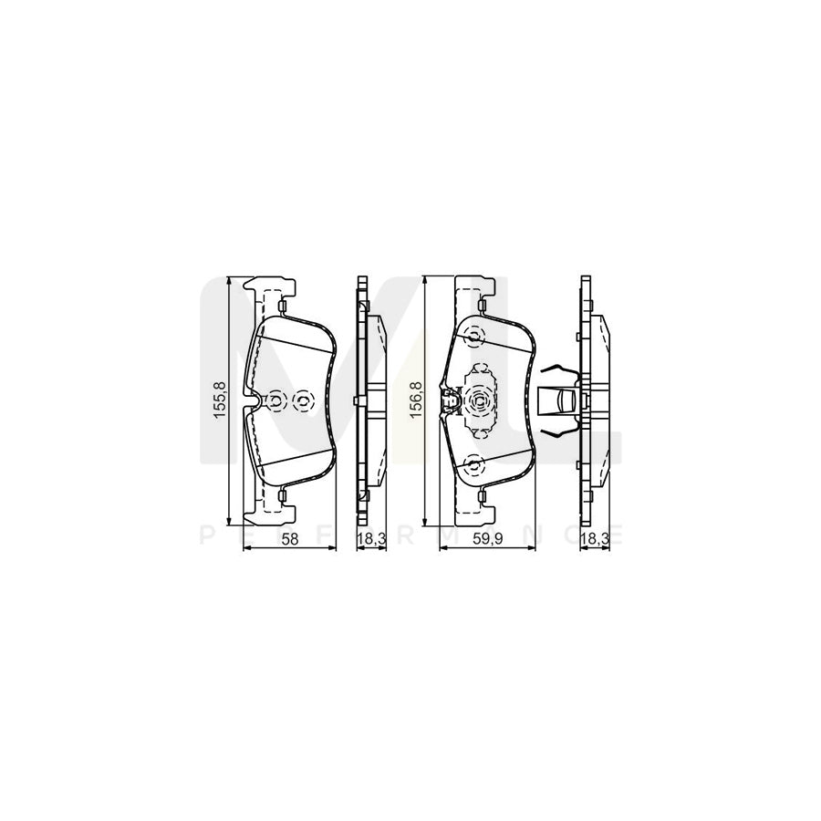 Bosch 0986Tb3157 Brake Pad Set | ML Performance Car Parts