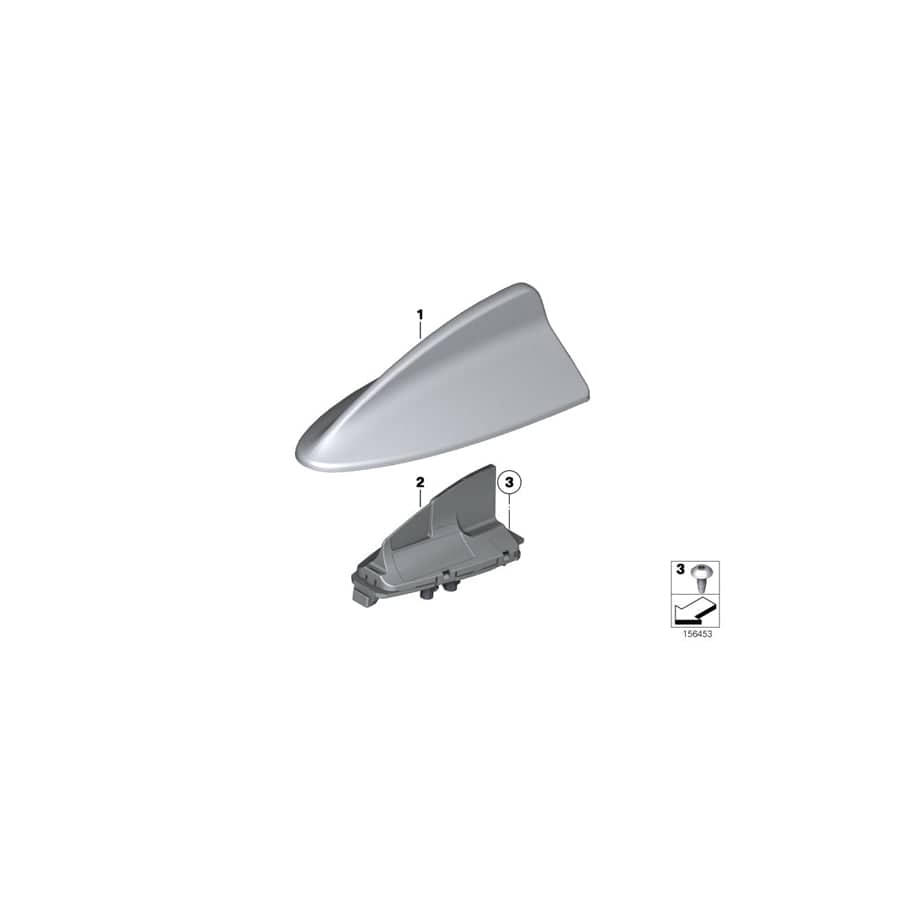 Genuine BMW 65209321284 F45 F45 Empty Housing For Roof Antenna, Primed (Inc. 225xe, 220dX & 218dX) | ML Performance UK Car Parts