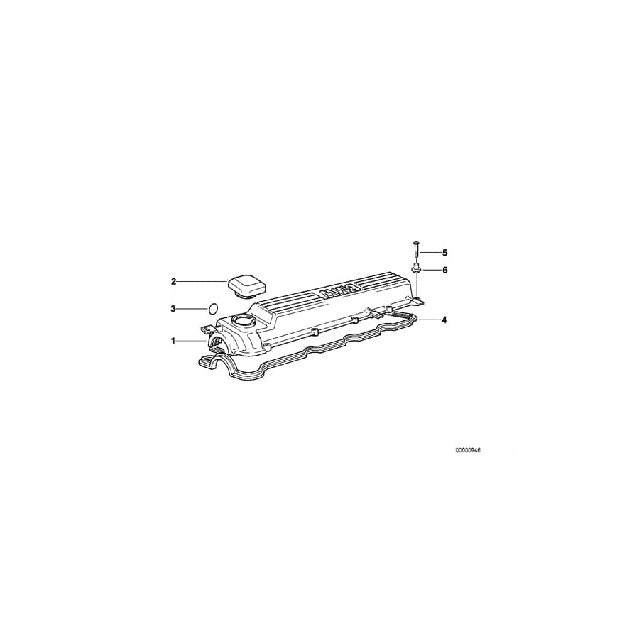 Genuine BMW 11122246330 E36 E38 E39 Cylinder Head Cover (Inc. 325td, 325tds & 525tds) | ML Performance UK Car Parts