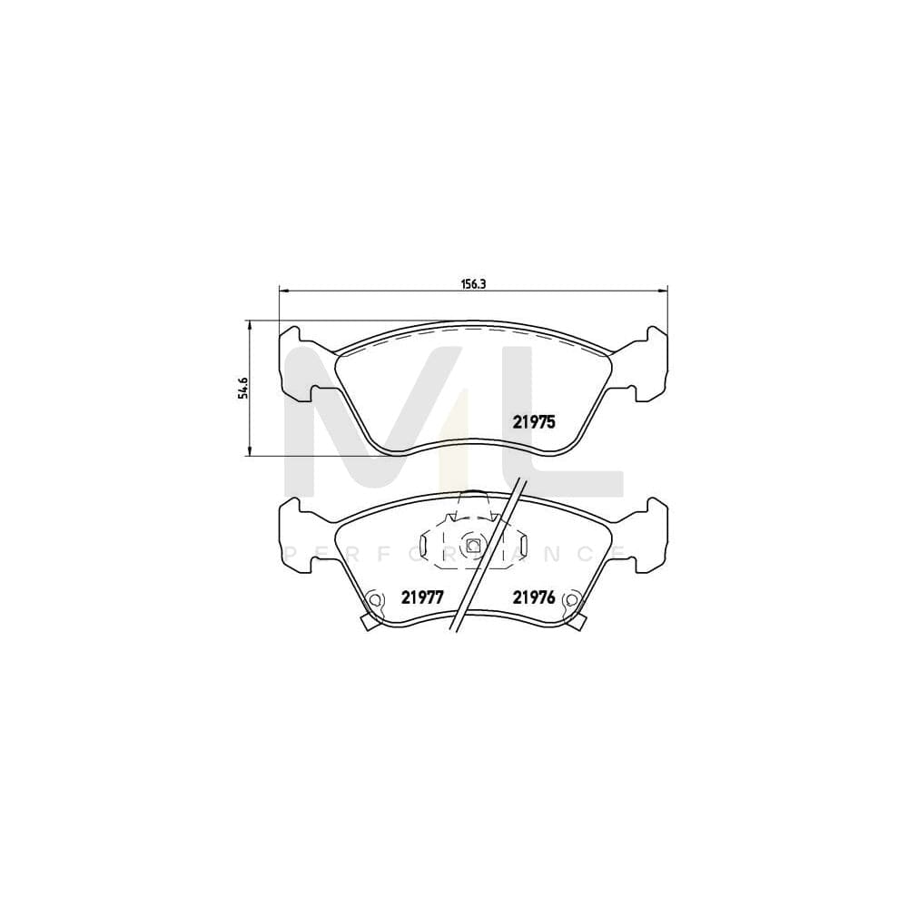 Brembo P 83 041 Brake Pad Set For Toyota Avensis With Acoustic Wear Warning | ML Performance Car Parts