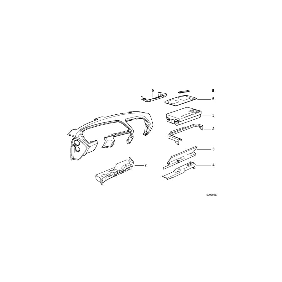 Genuine BMW 51458108250 E31 Supporting Tube (Inc. 840i, 850CSi & 850Ci) | ML Performance UK Car Parts