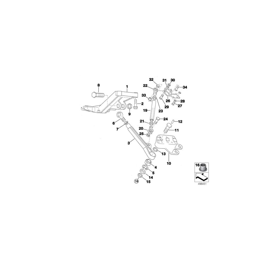 Genuine BMW 31122483145 Classic Wishbone, Left 265MM (Inc. & E36 318iS Class 2) | ML Performance UK Car Parts