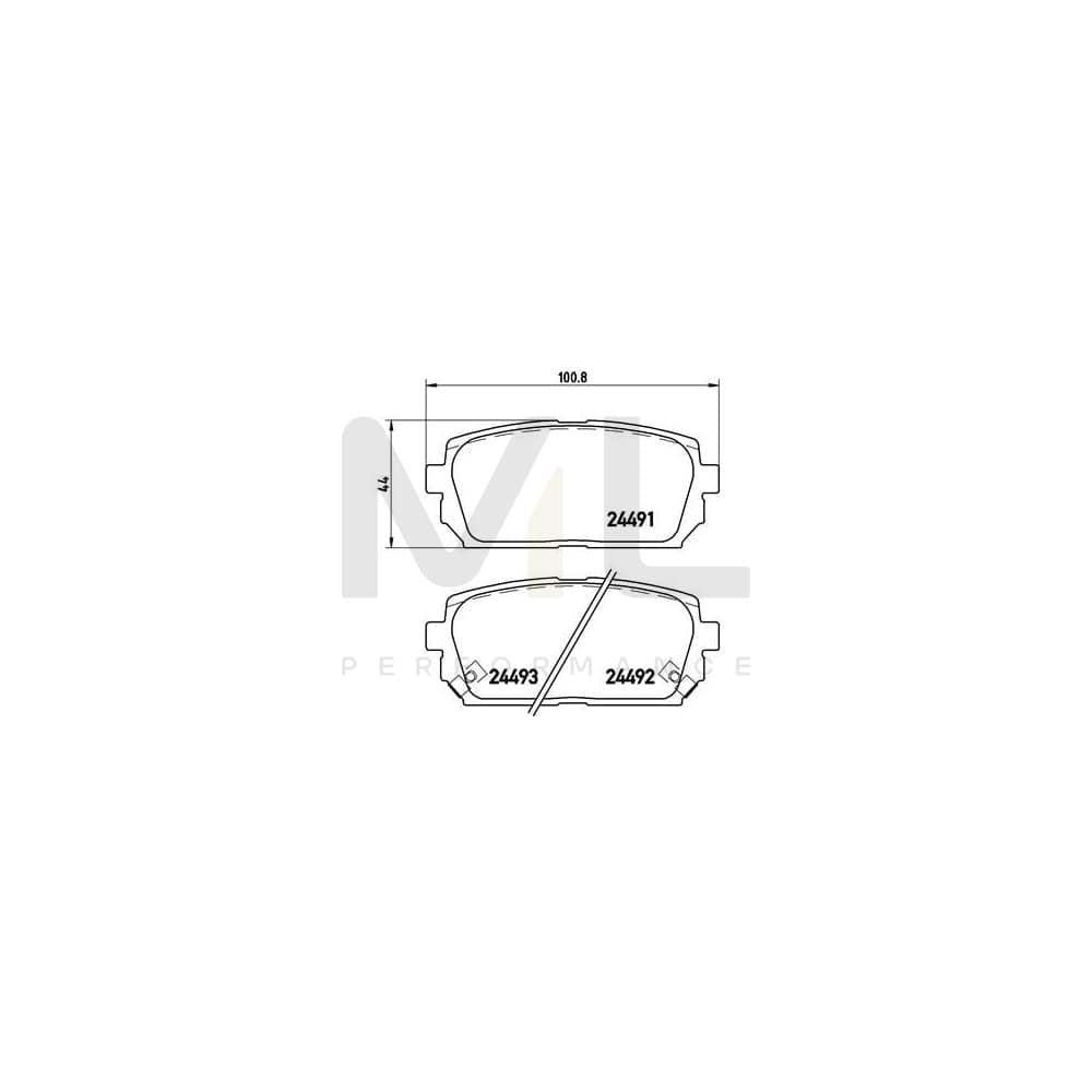 Brembo P 30 040 Brake Pad Set For Kia Carens Iii (Un) With Acoustic Wear Warning | ML Performance Car Parts