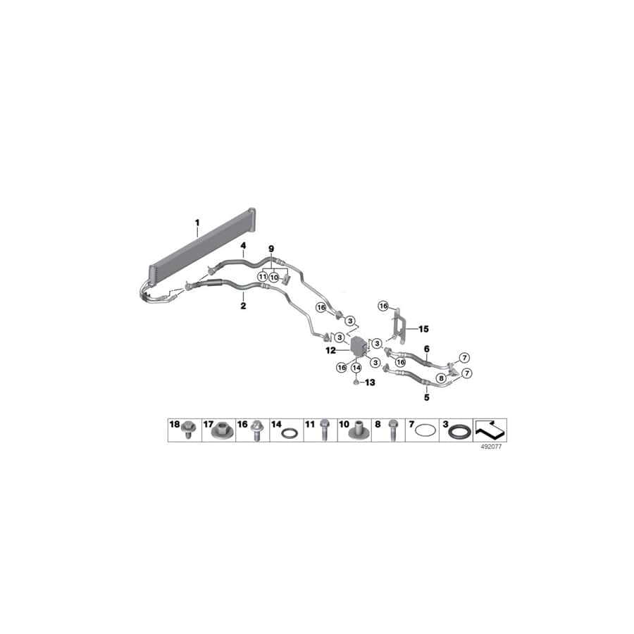 Genuine BMW 17208431955 BMW Bracket Oil Pipe ENDURANCE SPEC. (Inc. & M4 GT4) | ML Performance UK Car Parts