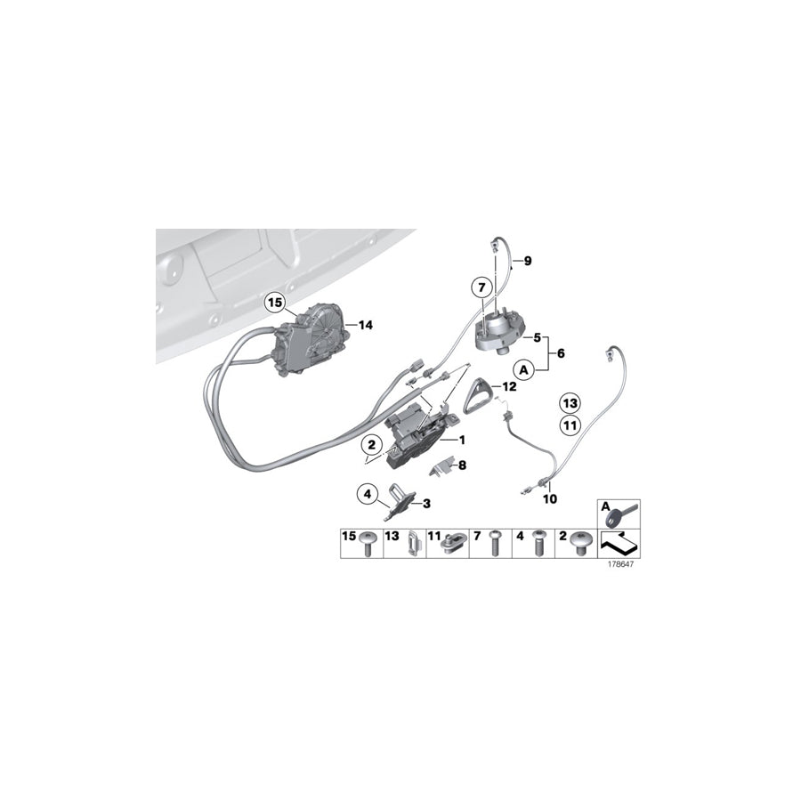 Genuine BMW 51247198888 RR5 F04 F02 Bowden Cable, Emergency Unlocking (Inc. Ghost EWB, 730d & 750Li) | ML Performance UK