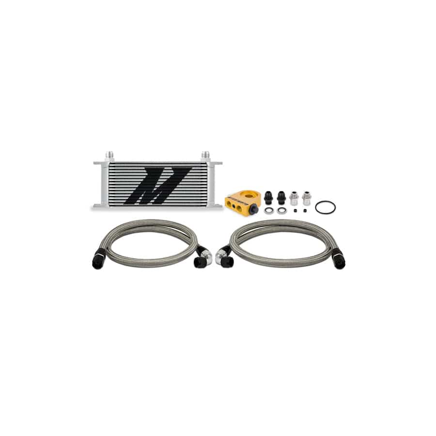 Mishimoto MMOC-U16TSL Universal Thermostatic Oil Cooler Kit 16-Row Silver