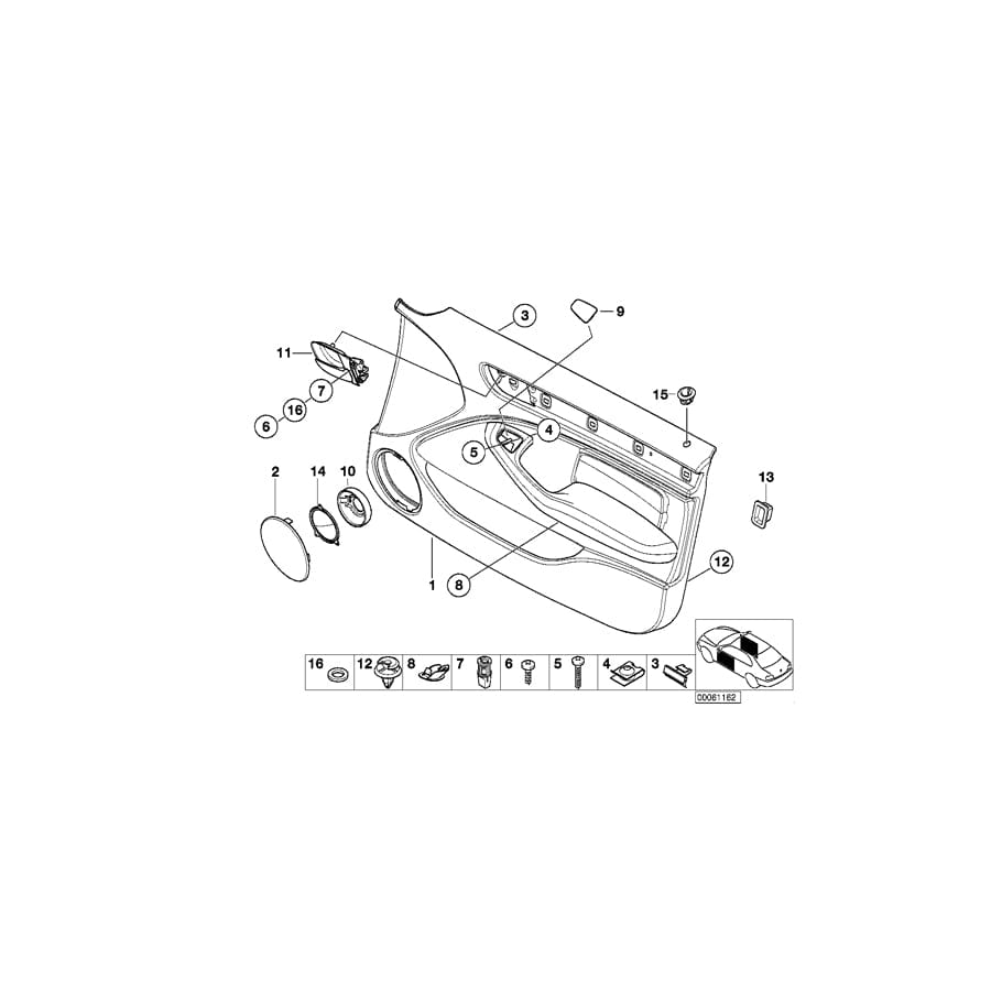 Genuine BMW 51417120675 E46 Door Trim Panel, Front Left SCHWARZGRAU (Inc. 330xd, 320i & 330xi) | ML Performance UK Car Parts