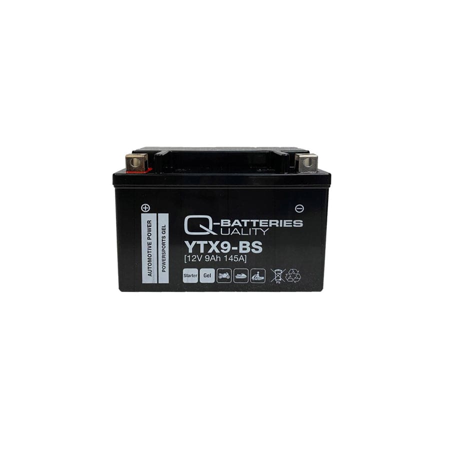 Q-Batteries Motorcycle Battery YTX9BS Gel 50812 12V 9Ah 145A | ML Performance UK Car Parts