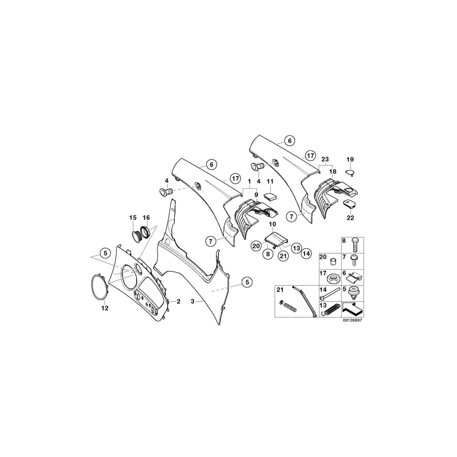Genuine BMW 65136953964 E46 Tweeter Stereo HELLGRAU (Inc. M3, 323Ci & 320Cd) | ML Performance UK Car Parts