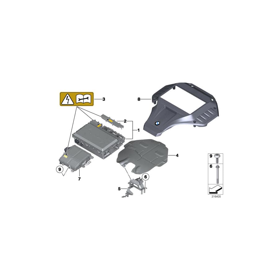 Genuine BMW 12367616437 E72 Exchange Power Electronics Box (Inc. & Hybrid X6) | ML Performance UK Car Parts