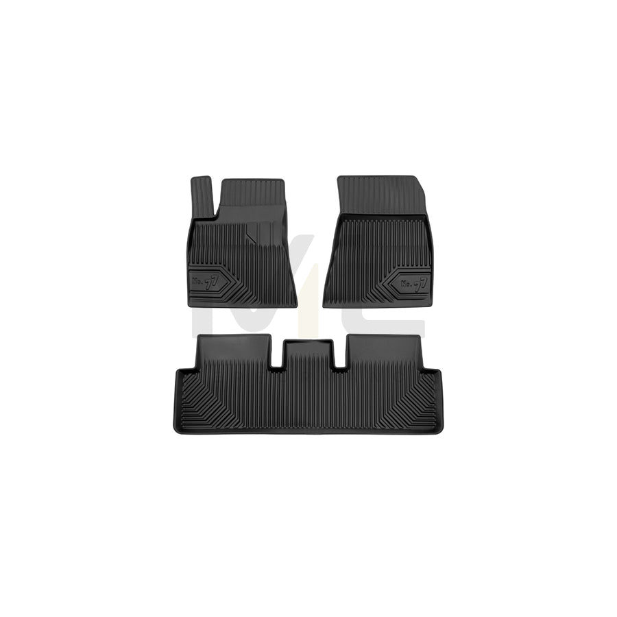FROGUM Tailored, No.77 77408593 Floor mat set for TESLA Model 3 (5YJ3) Elastomer, Front and Rear, Quantity: 3, Black | ML Performance Car Parts