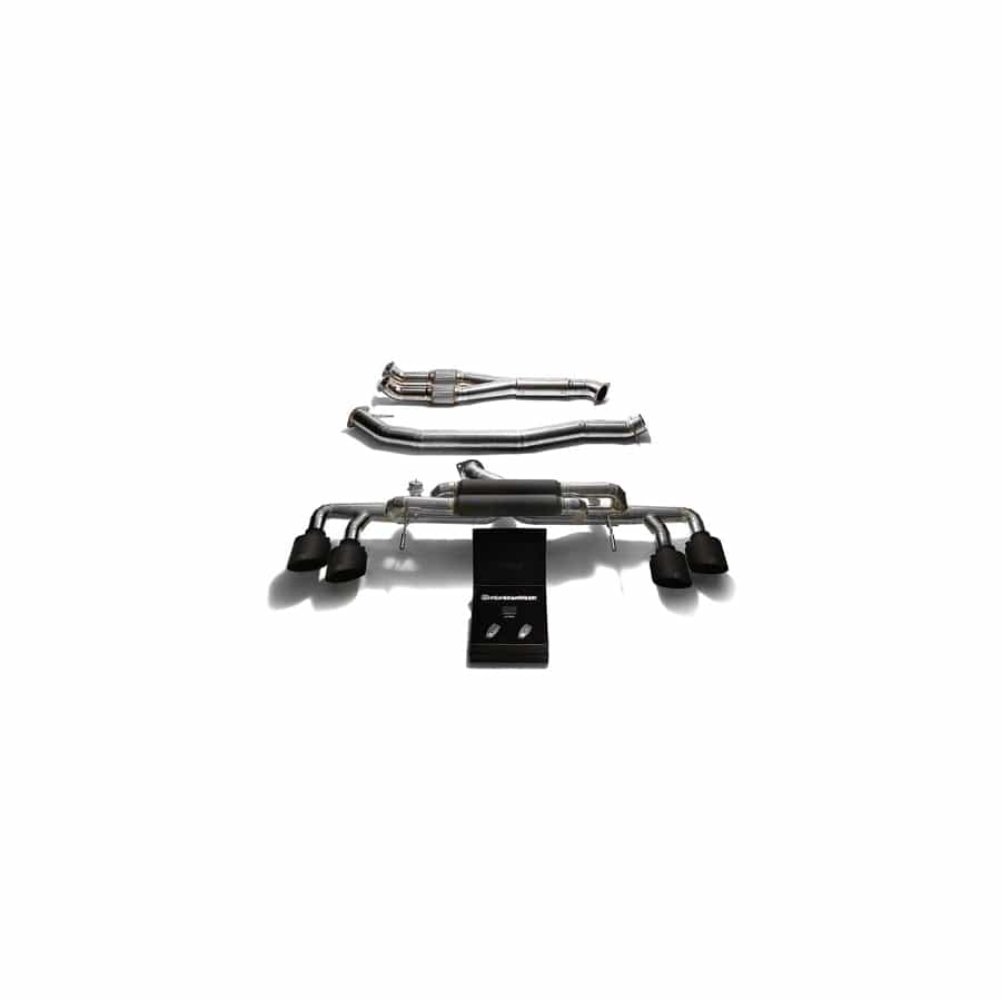 Armytrix NI35T-F NI35TS-QT11M Titanium Valvetronic 90mm Race Exhaust System w/Race Y-Pipe & Nissan GT-R R35 2007-2021 with Quad Matte Black 5" | ML Performance UK UK Car Parts