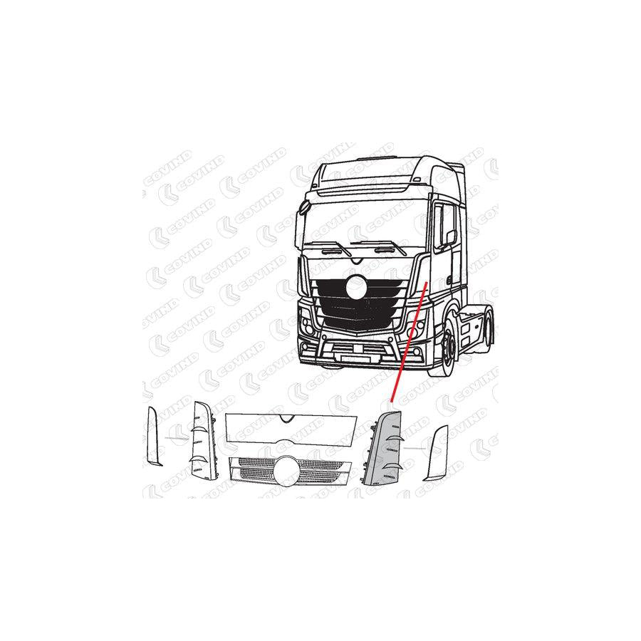 Covind 960/167 Air Deflector, Driver Cab | ML Performance UK