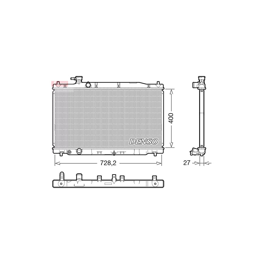Denso DRM40050 Drm40050 Engine Radiator For Honda Cr-V Iii (Re) | ML Performance UK