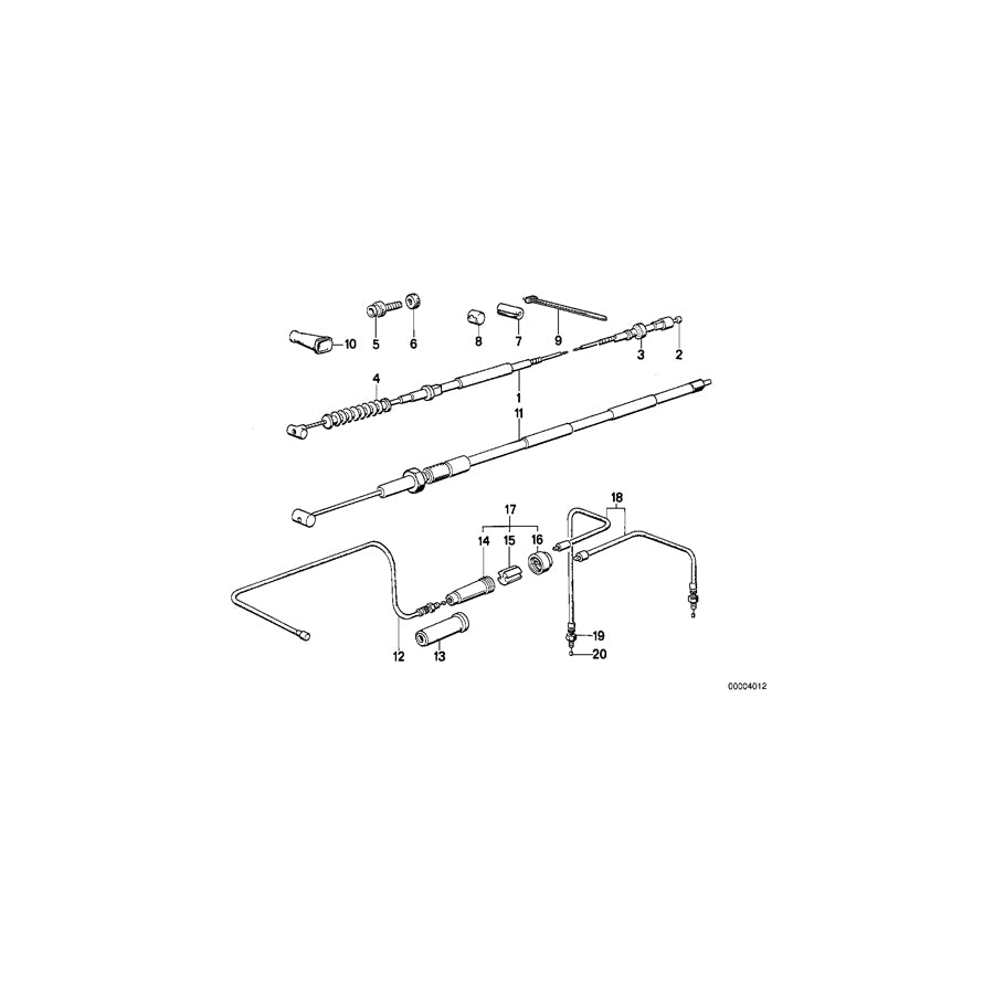 Genuine BMW 32731242135 Accelerator Bowden Cable L=517,5mm (Inc. R 65 RT) | ML Performance UK Car Parts
