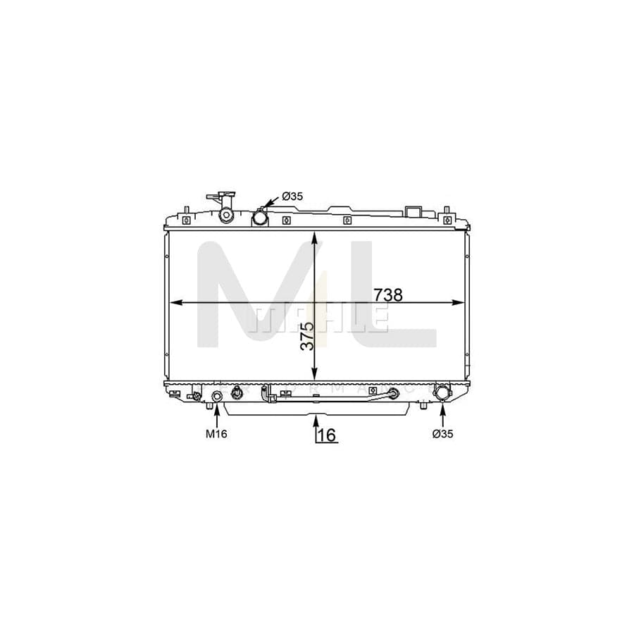 MAHLE ORIGINAL CR 1568 000S Engine radiator for TOYOTA RAV4 II Off-Road (XA20) Brazed cooling fins, Manual Transmission | ML Performance Car Parts