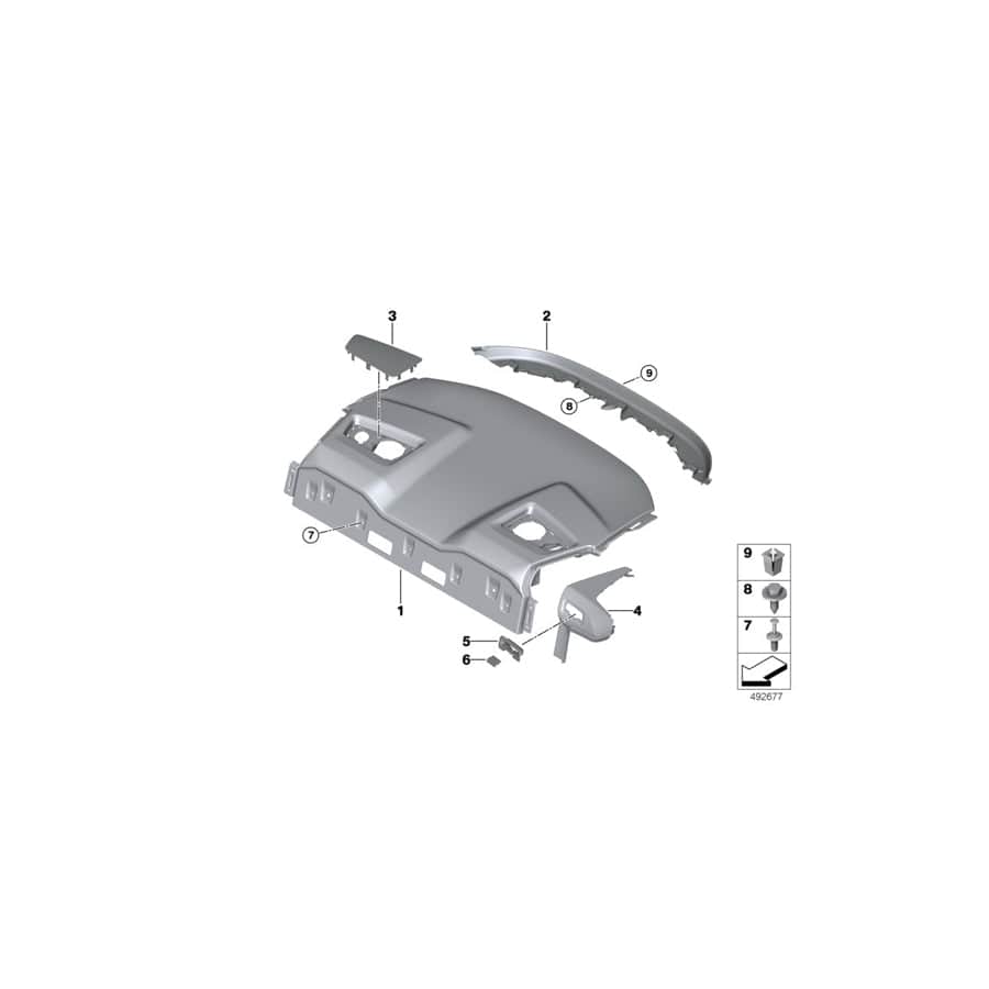 Genuine BMW 51468079851 F92 G15 Rear Window Shelf In Alcantara ANTHRAZIT (Inc. M8, M850iX & 840dX) | ML Performance UK Car Parts