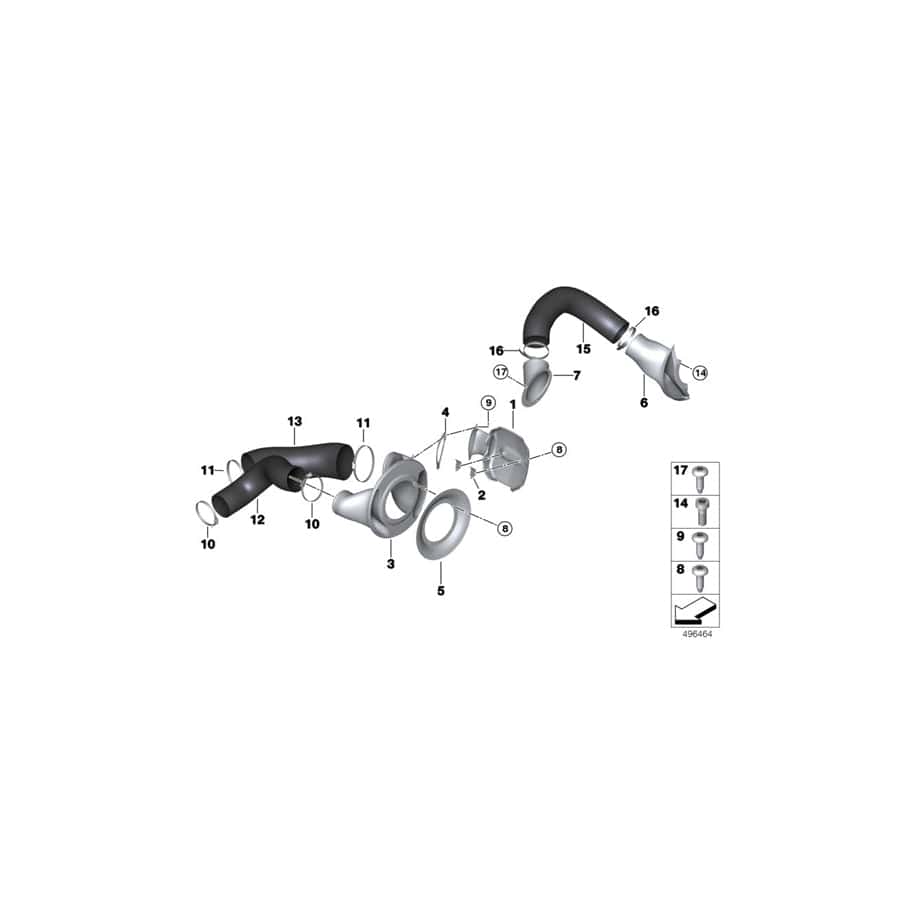 Genuine BMW 51748424690 BMW Ventilation Hose DI=80 MM (Inc. & M6 GT3) | ML Performance UK Car Parts