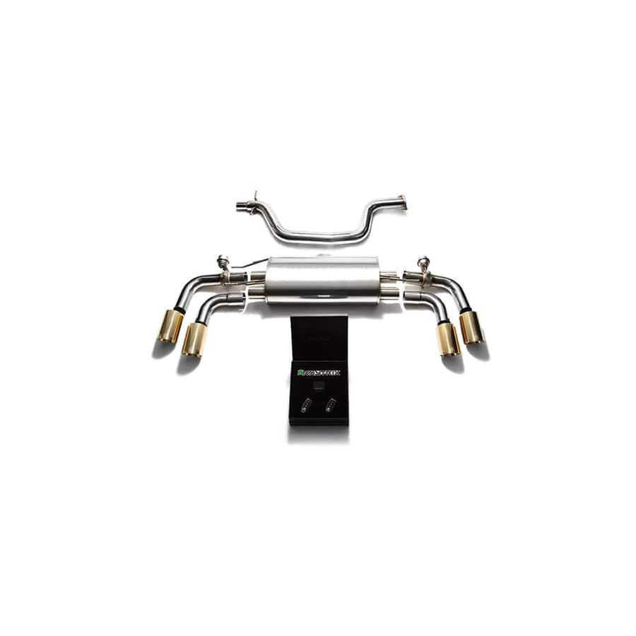 Armytrix AU8JT-QS11G Valvetronic Exhaust System Audi TT MK2 8J 2007-2014 with Quad Gold 3.5" | ML Performance UK UK Car Parts