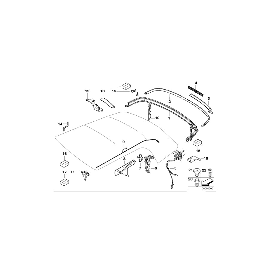 Genuine BMW 54342758527 Cabrio Cabrio Mounting Kit, Clamp (Inc. Cooper SD, Cooper D 2.0 & One) | ML Performance UK