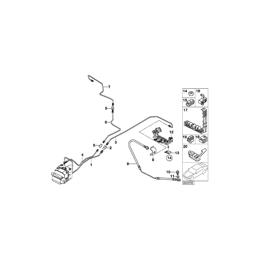 Genuine BMW 34326755650 E53 Pipe M10/M10-2056mm (Inc. X5) | ML Performance UK Car Parts