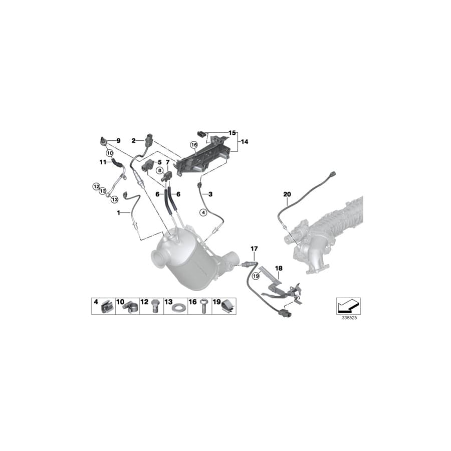 Genuine BMW 11787567189 F11 E64 F07 Cable Clamp 17,4X9,9 (Inc. 518d, 528i & 530xi) | ML Performance UK Car Parts