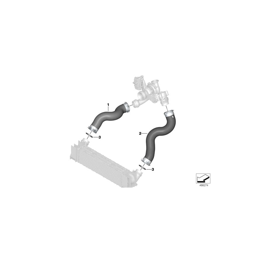 Genuine BMW 11618513849 F21 F30 F32 Charge Air Line (Inc. 218i, 114d & 116d ed) | ML Performance UK Car Parts