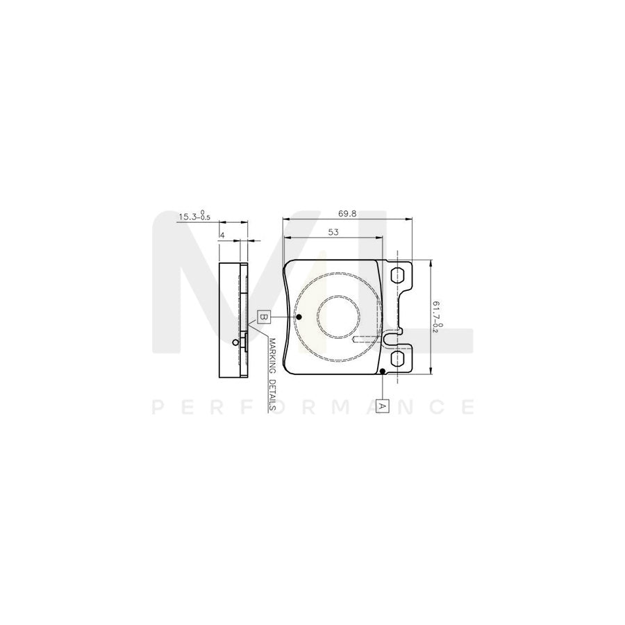 Bosch 0986Tb2022 Brake Pad Set Excl. Wear Warning Contact | ML Performance Car Parts