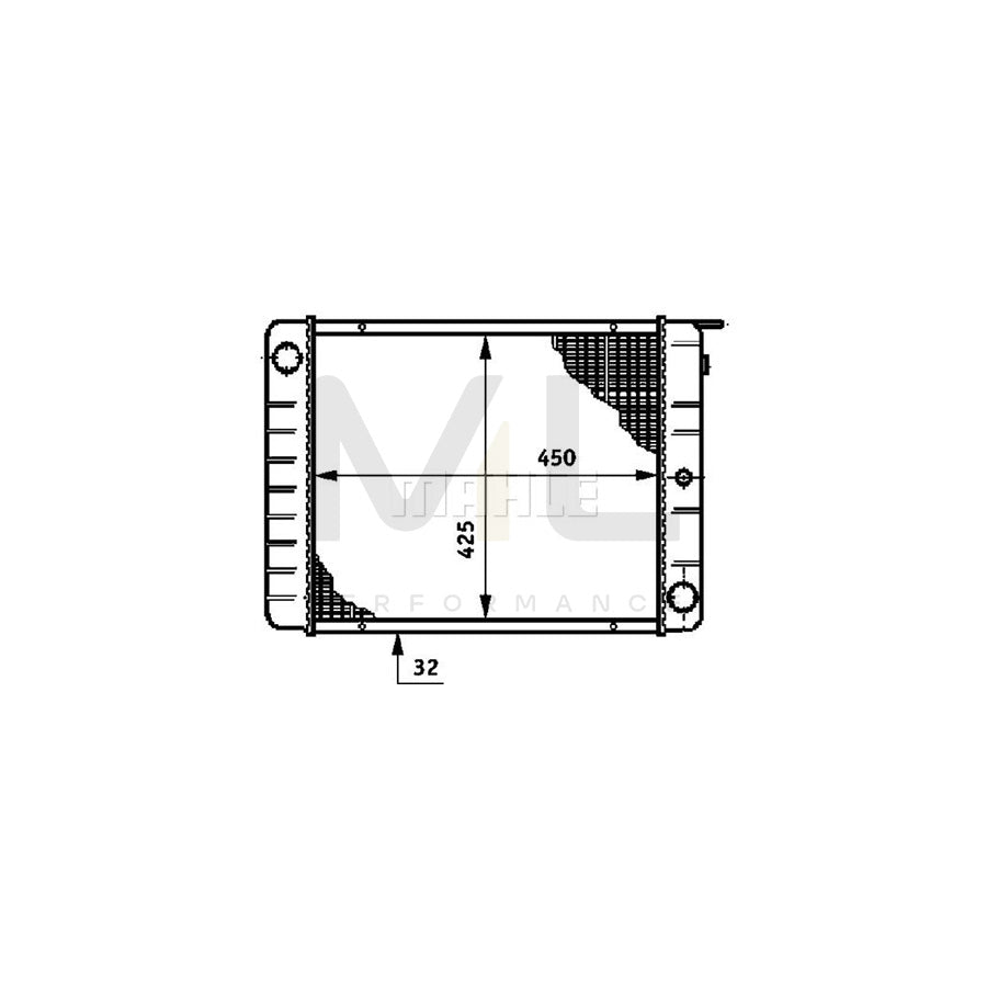 MAHLE ORIGINAL CR 652 000S Engine radiator Brazed cooling fins, Manual Transmission | ML Performance Car Parts