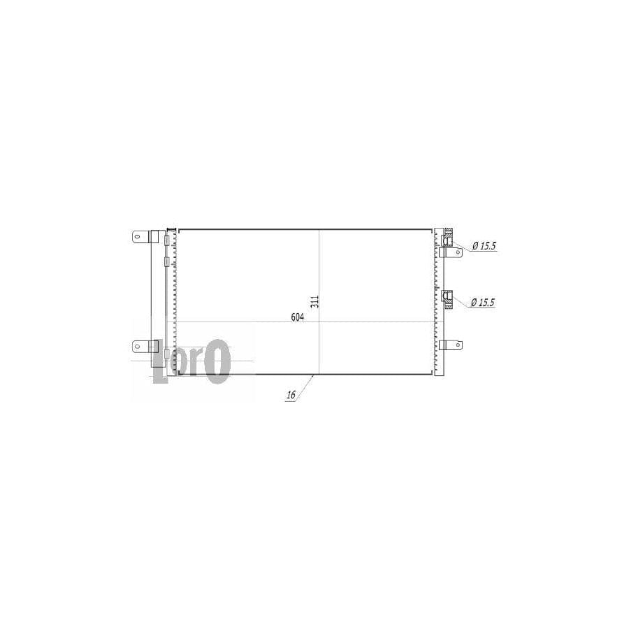 Abakus 0160160028 Air Conditioning Condenser For Fiat Doblo | ML Performance UK