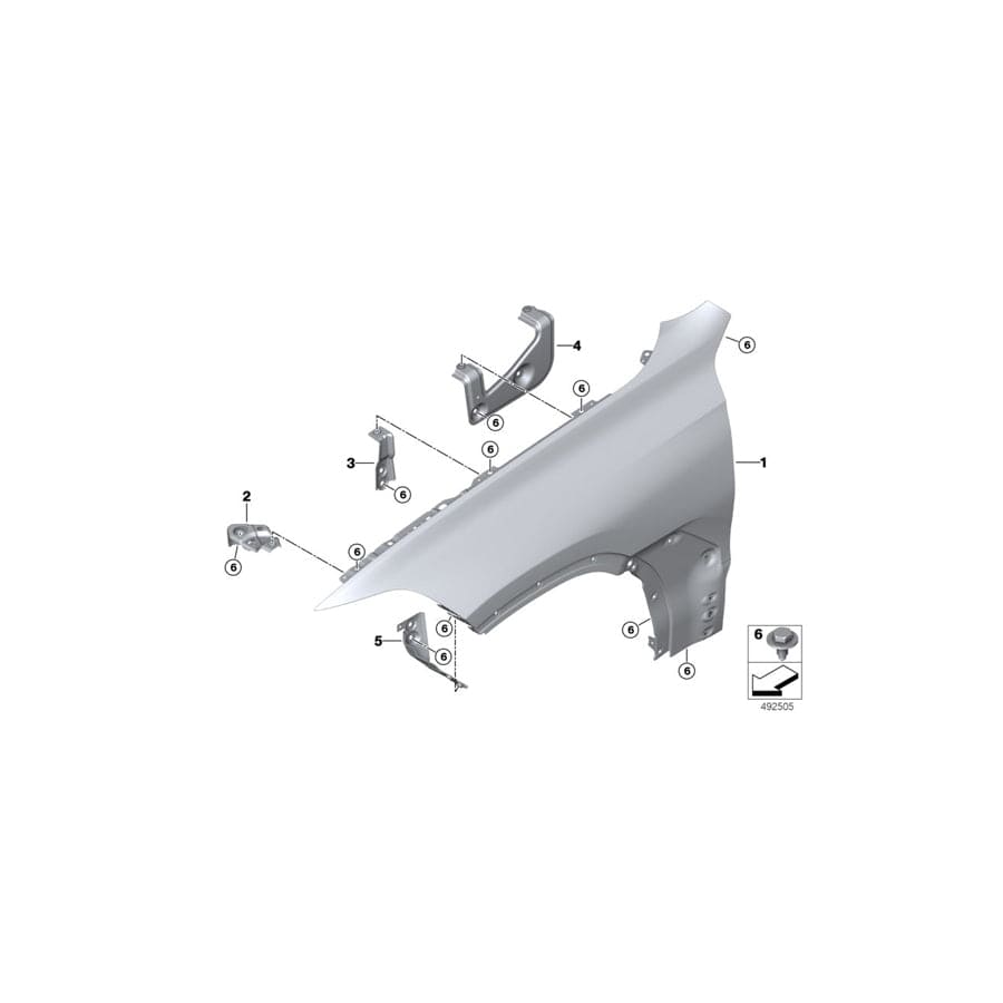 Genuine BMW 41007492370 G07 G05 G06 Side Panel Bracket, Front Right 3 (Inc. X7 M50dX, X5 M50dX & X5 30iX) | ML Performance UK Car Parts