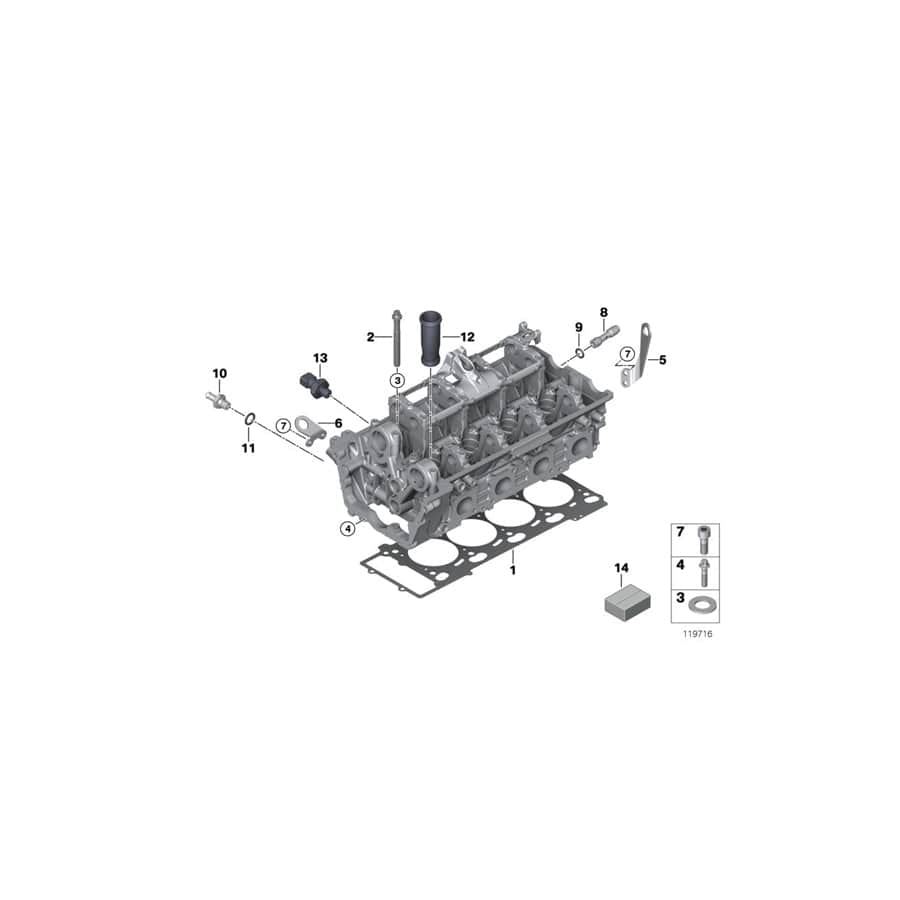 Genuine BMW 11127530257 E65 E60 E63 Cylinder Head Gasket Asbestos-Free 1,05mm (+0,3) (Inc. X5 4.8is, 550i & 650i) | ML Performance UK Car Parts
