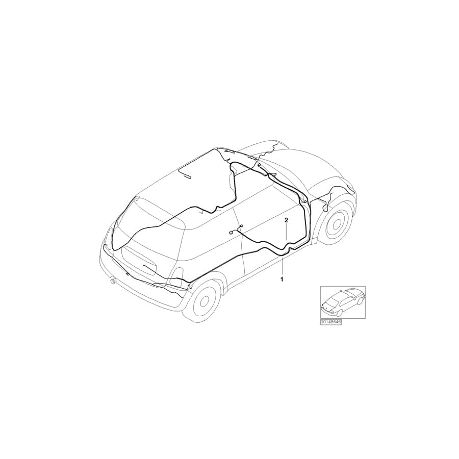 Genuine BMW 61116944453 R50 Main Wiring Harness (Inc. One 1.6i, One 1.4i & Cooper) | ML Performance UK Car Parts