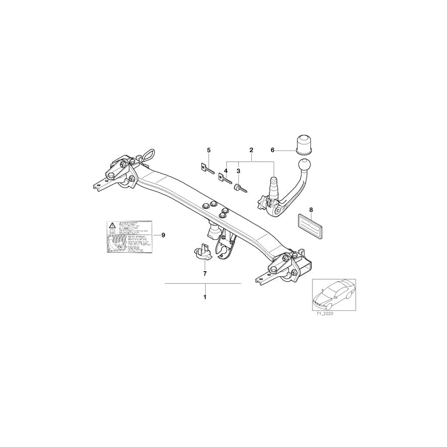 Genuine BMW 71601094527 E39 E66 E65 Blind Plug (Inc. 735Li, 523i & 750i) | ML Performance UK Car Parts