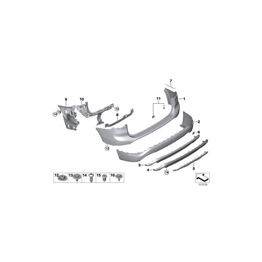 Genuine BMW 51127954259 F48 Cover Panel, Underride Guard, Rear SPORTLINE (Inc. X1 20i, X1 28i & X1 20dX) | ML Performance UK Car Parts