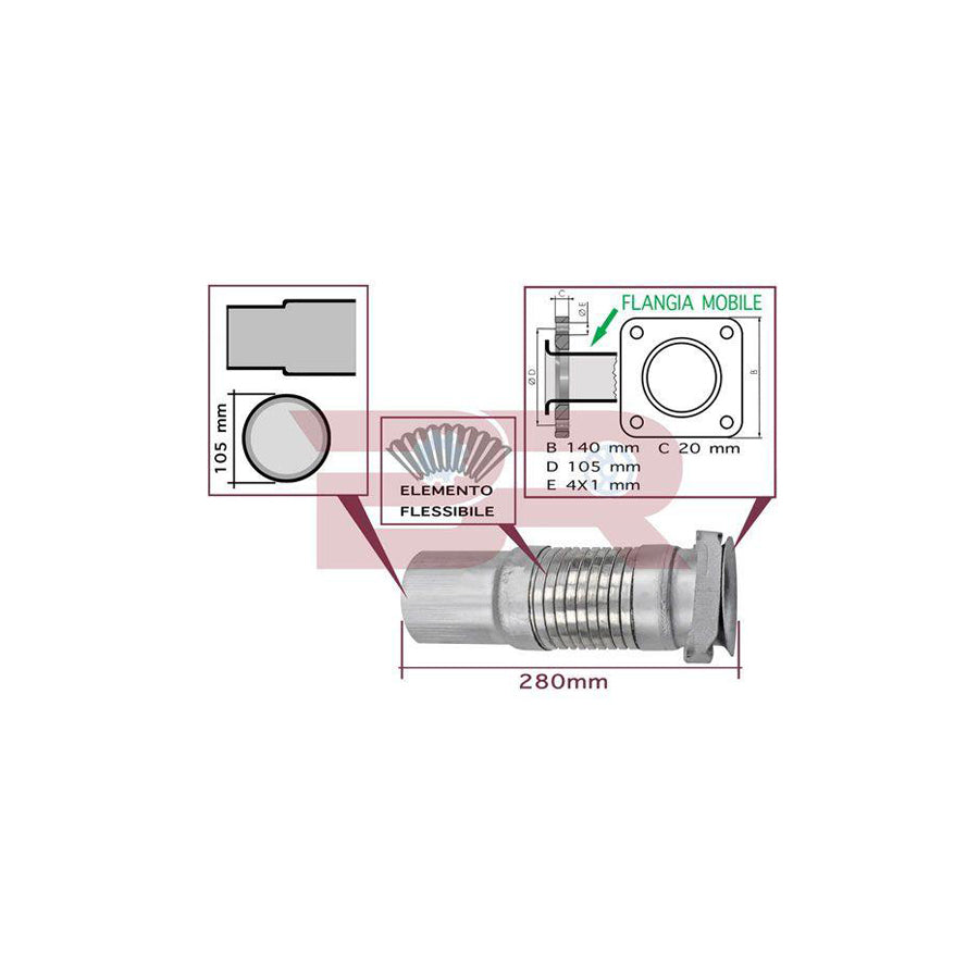 Botto Ricambi BRM2241 Exhaust Pipe