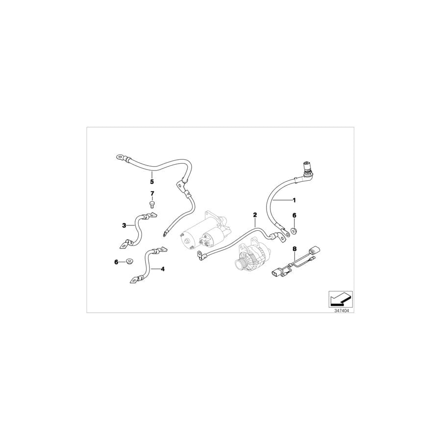 Genuine BMW 12427789231 E60 E90 Lead For Preheater System (Inc. 635d, 330xd & 525d) | ML Performance UK Car Parts