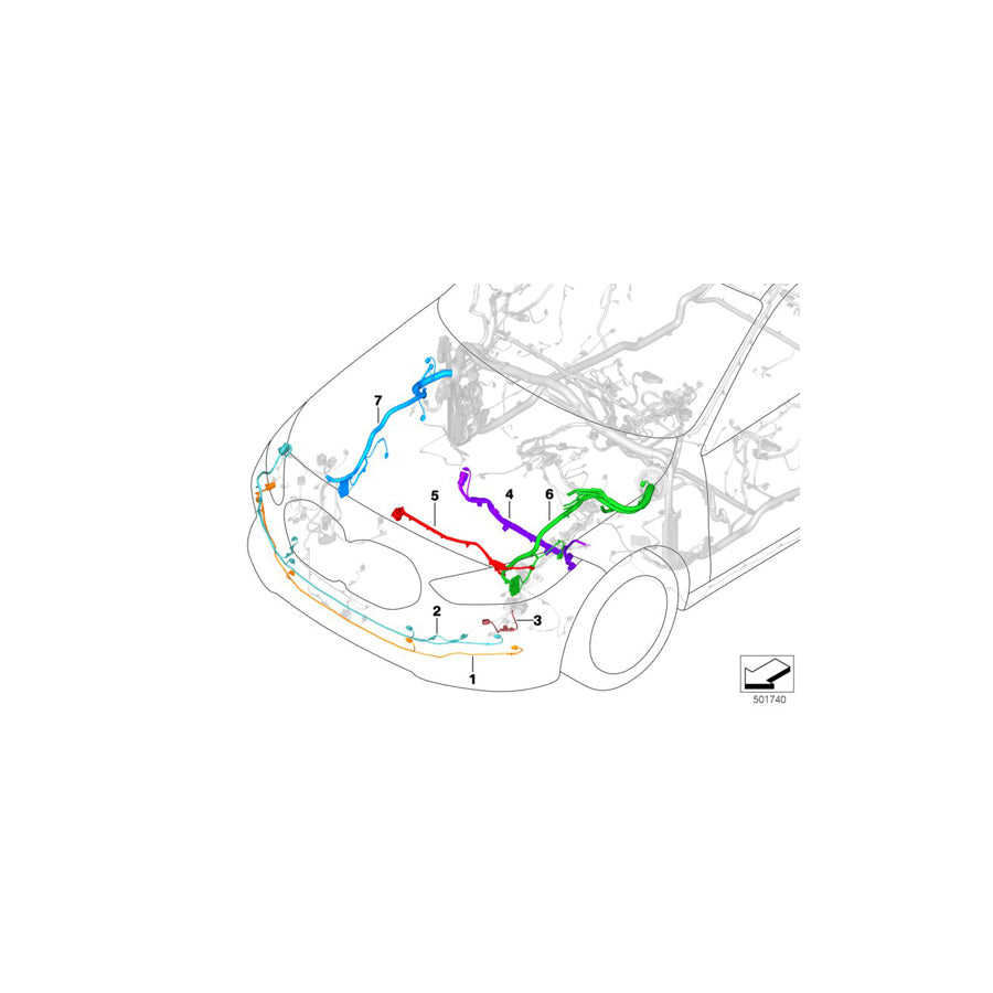 Genuine BMW 61128736650 F44 Set Of Cables, Front Bumper (Inc. M235iX, 218i & 220d) | ML Performance UK