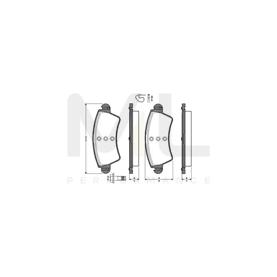 Bosch 0986Tb2359 Brake Pad Set Excl. Wear Warning Contact, With Accessories | ML Performance Car Parts