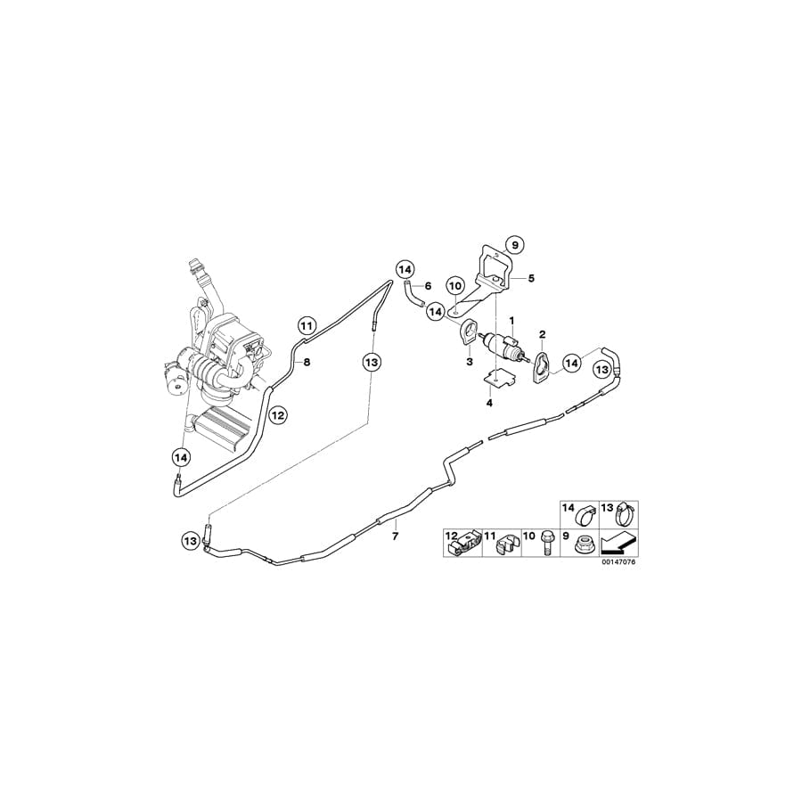 Genuine BMW 34306751993 Drophead Coupé E91 Brake Pipe Bracket (Inc. 330xd, Drophead & 330i) | ML Performance UK Car Parts