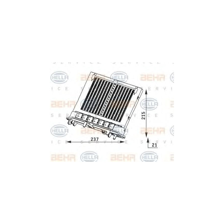Hella 8FH 351 312-101 Heater Matrix